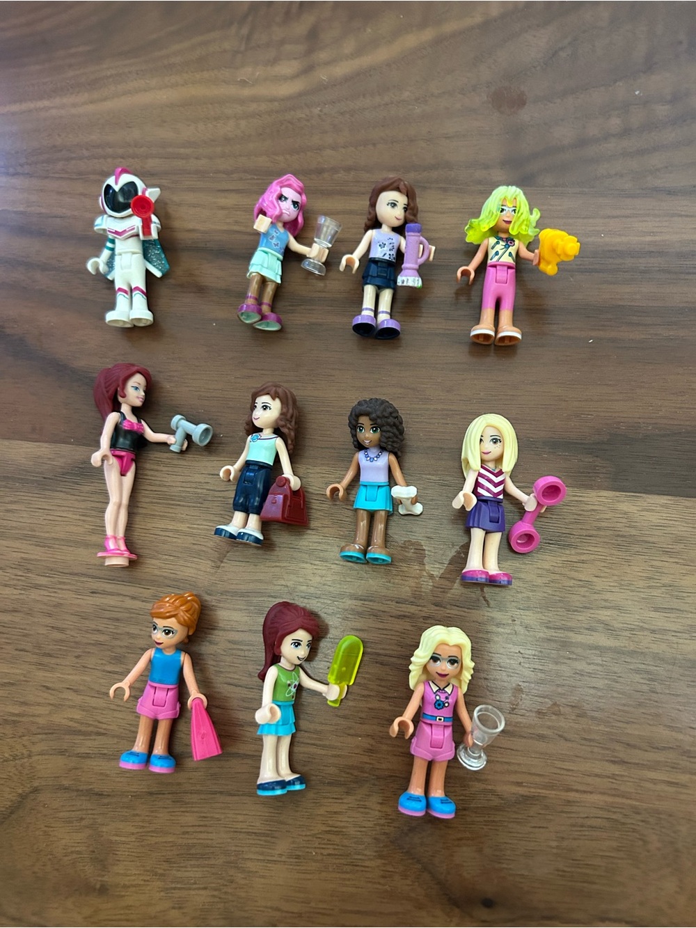 LEGO Friends Figures Set - set of 12 adorable figures each with an accessory